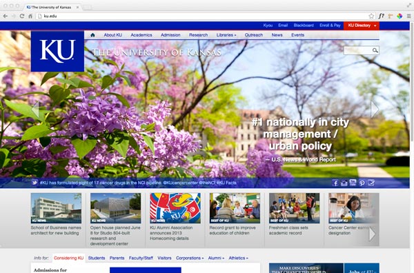 KU.edu web presence.