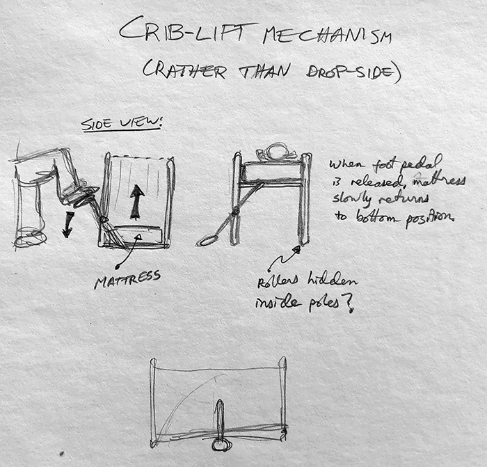 Crib-lift sketch