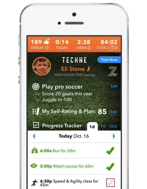 Soccer training app concept updates.